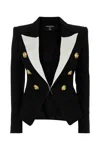 Balmain Slim-fit Jacket With Roses Buttons