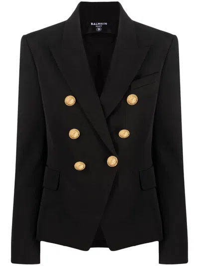 Balmain Women Giacca 6 Bottoni In Black