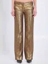 BALMAIN BALMAIN WOMEN GOLD TROUSERS