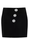 Balmain Skirt With Asymmetric Hem And Decorative Buttons