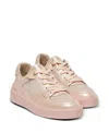 Balmain B Court Sneakers In Rose-pink Suede And Leather In Pink