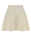 Balmain Women Ivory Knit Skirt In White