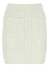 Balmain Ivory Viscose Blend Mini Skirt