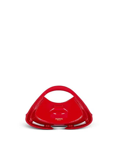 Balmain Medium Jolie Madame Bag With Raised Mouth Detail In Red