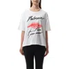 Balmain Graphic Kiss Print T-shirt With Relaxed Fit In White