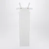 Balmain White Knit Dress With Double Straps In White