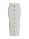 Balmain Long Skirt In White Viscose Blend In White