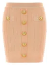 Balmain Buttoned Knitted Midi Skirt