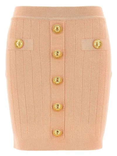 BALMAIN WOMEN'S KNITTED MINI SKIRT