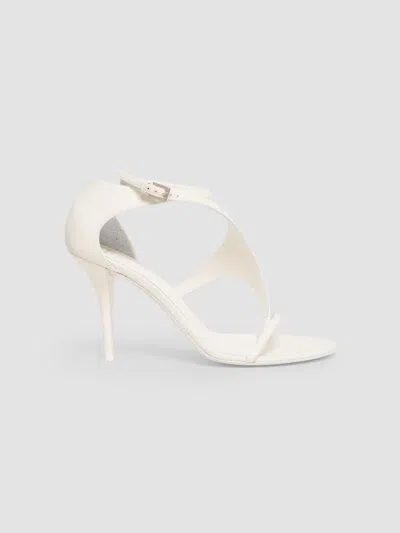 Balmain Women's Leather 95mm Thin-strap Sandals In Neutral