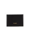 Balmain Women's Leather Card Case In Black