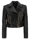 Balmain Leather Jacket In Black