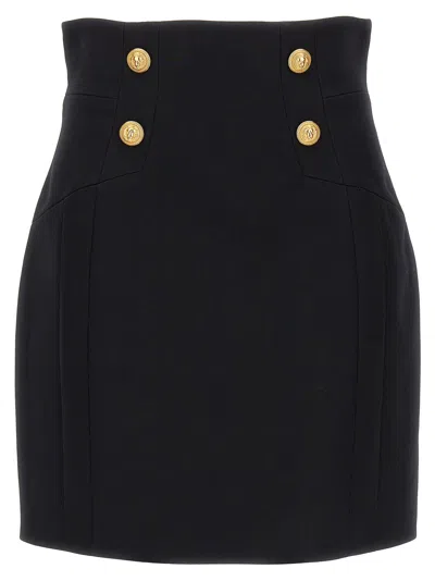 Balmain Women Logo Button Skirt