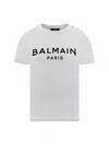 Balmain Logo Print Crewneck T-shirt In White