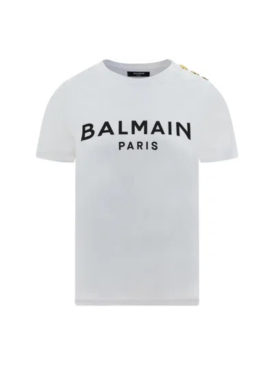 Balmain Women Logoed T-shirt In White