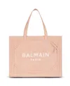Balmain Women's Medium Suede B-army Tote Bag In Red
