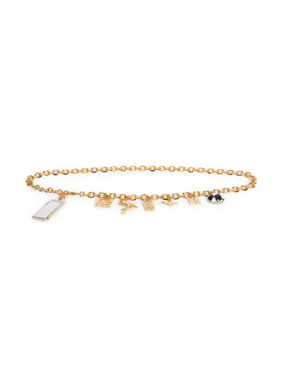Balmain Women's Miami Crystal-embellished Pendant Chain Belt In Gold