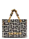 Balmain Women's Monogram Jacquard Tote Bag In Black