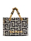 Balmain Women Monogram Jacquard Tote Bag In Multi