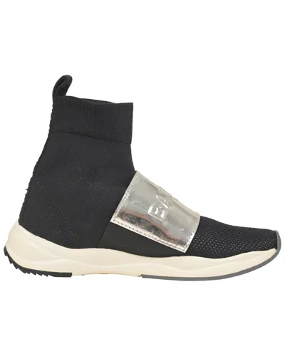 Balmain Women's Nylon Cameron Embossed Logo High Top Sneaker (authentic Pre-  Loved) In Black