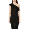 Balmain Women's One Shoulder Dress In Black