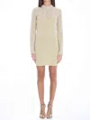 Balmain Knit Dress Monogram Geometric Pattern