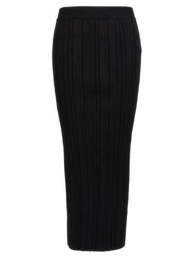 BALMAIN BALMAIN WOMEN PLEATED MIDI SKIRT