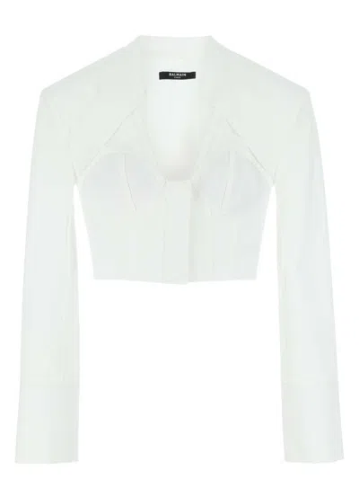 BALMAIN WOMEN'S POPLIN SHIRT