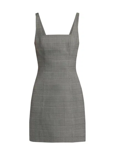 BALMAIN WOMEN'S PRINCE OF WALES JACQUARD MINIDRESS