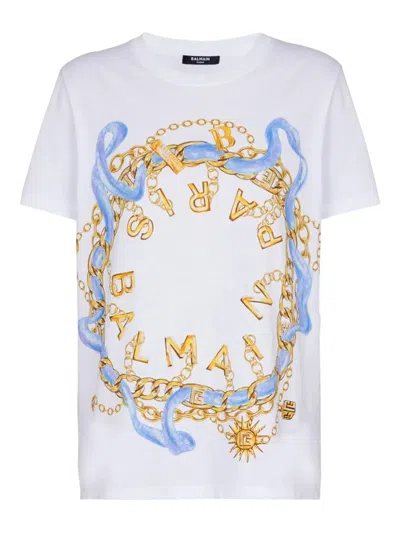 BALMAIN BALMAIN WOMEN PRINTED T-SHIRT