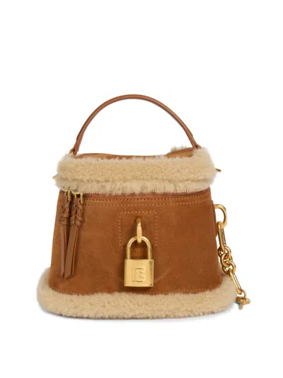 Balmain Women's Pulse Suede & Shearling Vanity Bag
