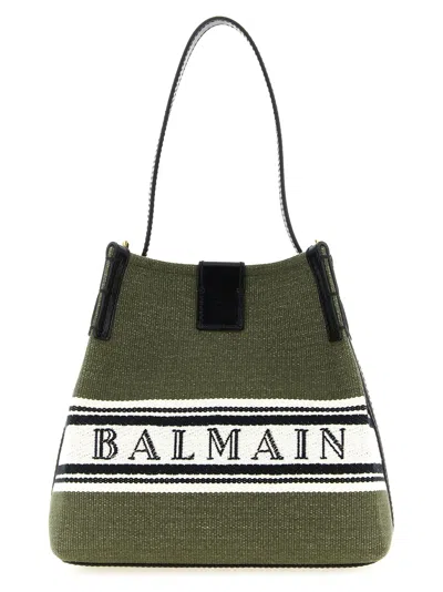 Balmain Women's Release Bucket Bag In Green