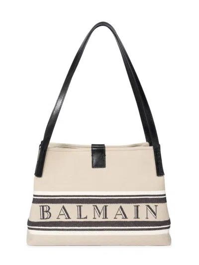 Balmain Women's Release Medium Canvas Shopper Tote Bag