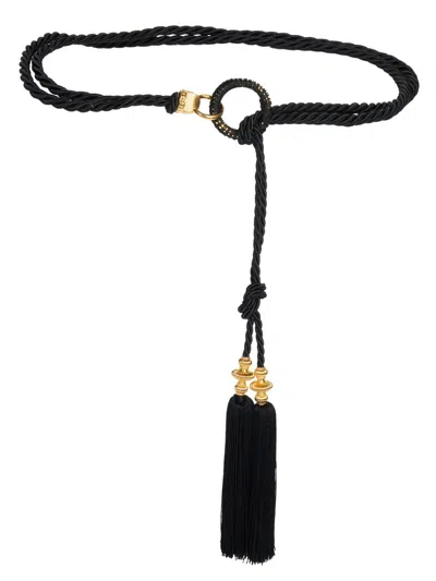 Balmain Women's Rope Tie Belt In Black
