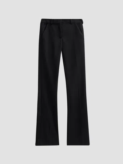 Balmain Women's Satin Wool Tailored Pants In Black