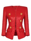 Balmain Quilted Lambskin Jacket Gold Buttons