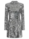 Balmain Sequin-embellished Structured-shoulder Mini Dress In Multi