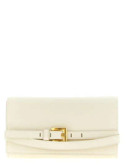 Balmain Women's Shuffle Wallet On Chain In White