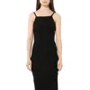 Balmain Side Button Strap Dress In Black