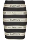 Balmain Ribbon Motif Short Jacquard Skirt