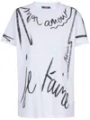 Balmain Sl Writing Printed T-shirt In White