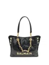 Balmain 1945 Soft Small Calfskin Handbag Black Color In Black