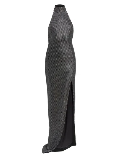 Balmain Women's Strass-embellished Halterneck Gown