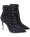 Balmain Women's Suede Blair 95 Studded Bootie (authentic Pre-loved) In Black