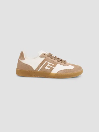 Balmain Women's Swan Low-top Leather & Suede Sneakers In Taupe Blanc