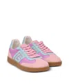 Balmain Swan Suede And Nylon Trainers In Multi