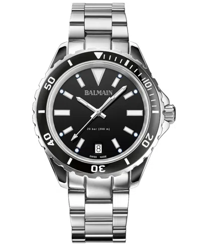 Balmain Women's Swiss Ophrys Stainless Steel Bracelet Watch 39mm In Silver,black
