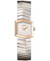 Balmain Women's Swiss Teffetas Two-tone Stainless Steel Bracelet Watch 35mm In White