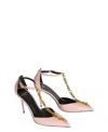 Balmain Sync Leather Stilettos With Pointed-toe In Pink