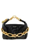 Balmain Sync Mini Chain-embellished Leather Tote In Black